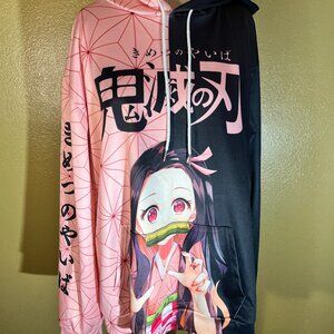 Demon Slayer Nezuko Graphic Cosplay Hoodie with ears